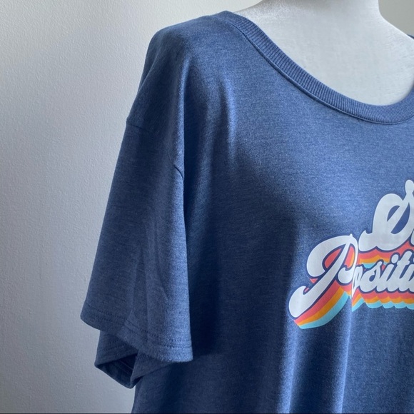 Jane & Delancey "Stay Positive"  Retro Tee - Picture 4 of 7